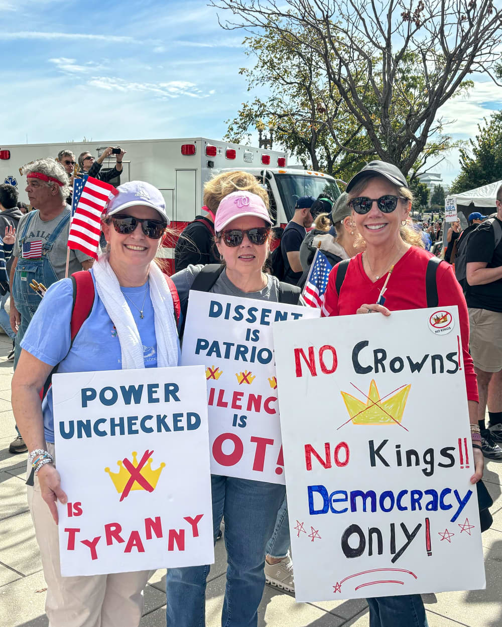 Robin, left, June and Suzanne.
