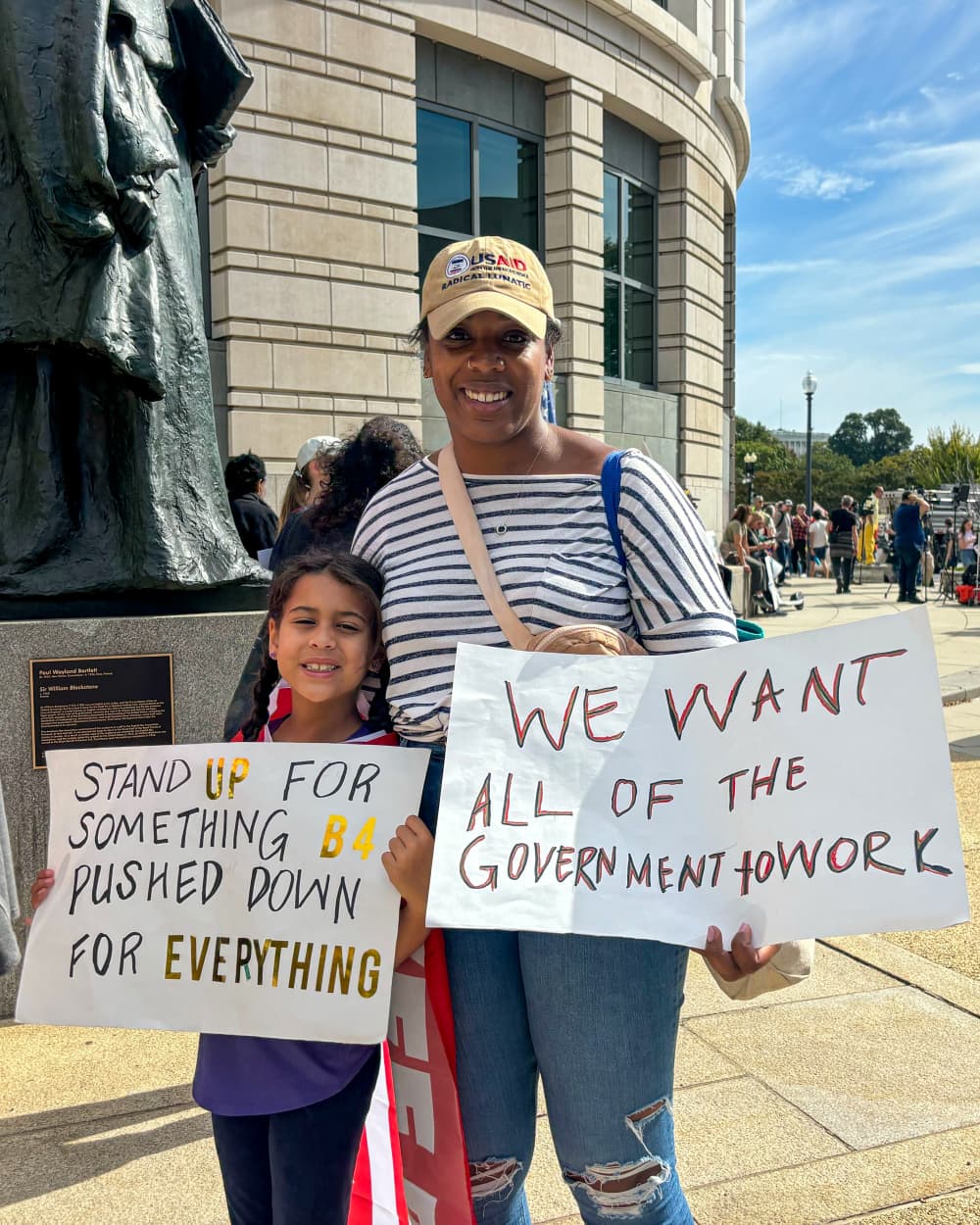 Amanda Natero, 41, at the "No Kings" protest in Washington, D.C.
