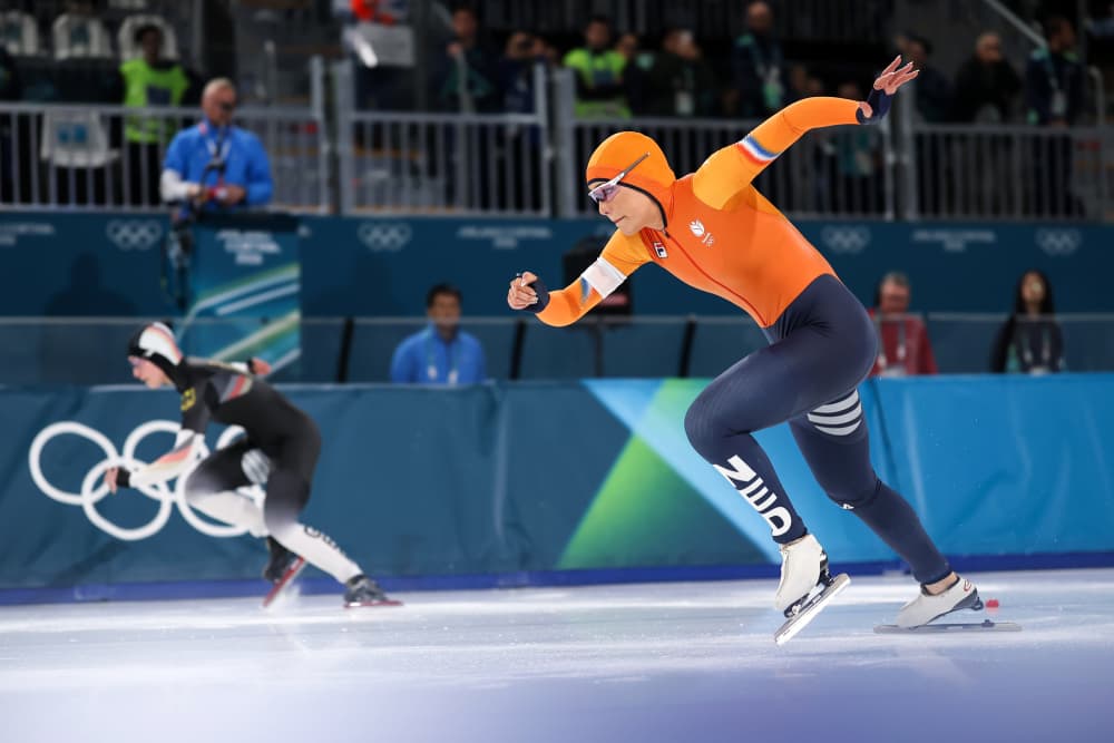 Jutta Leerdam skates on the ice