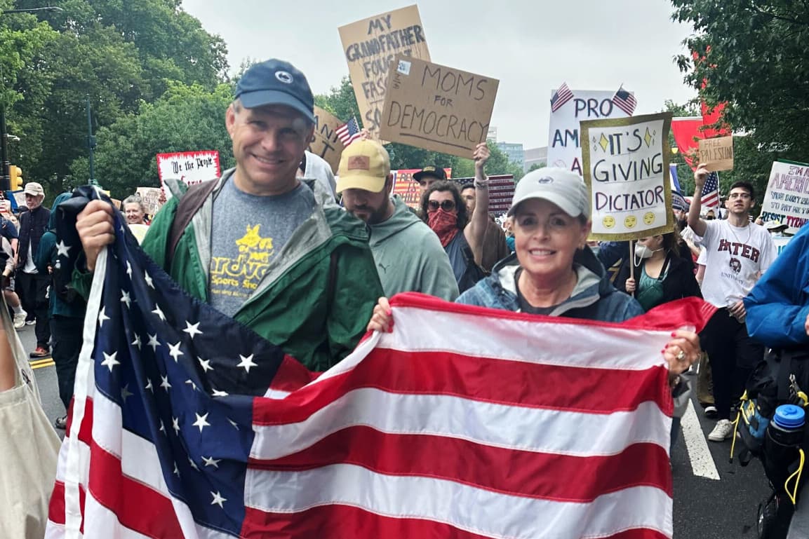 "No Kings Day" protest in Philadelphia.