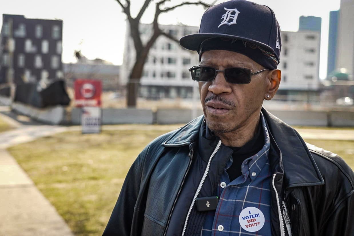 Marvell Miller, 67, is a Detroit voter who is voting "uncommitted" because he feels Biden is too old.