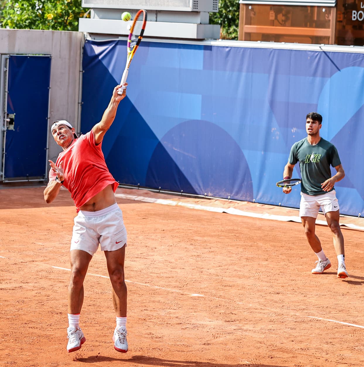 Carlos Alcaraz and Rafael Nadal.