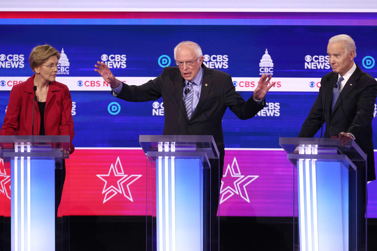 Image: Democratic Presidential Candidates Debate In Charleston Ahead Of SC Primary