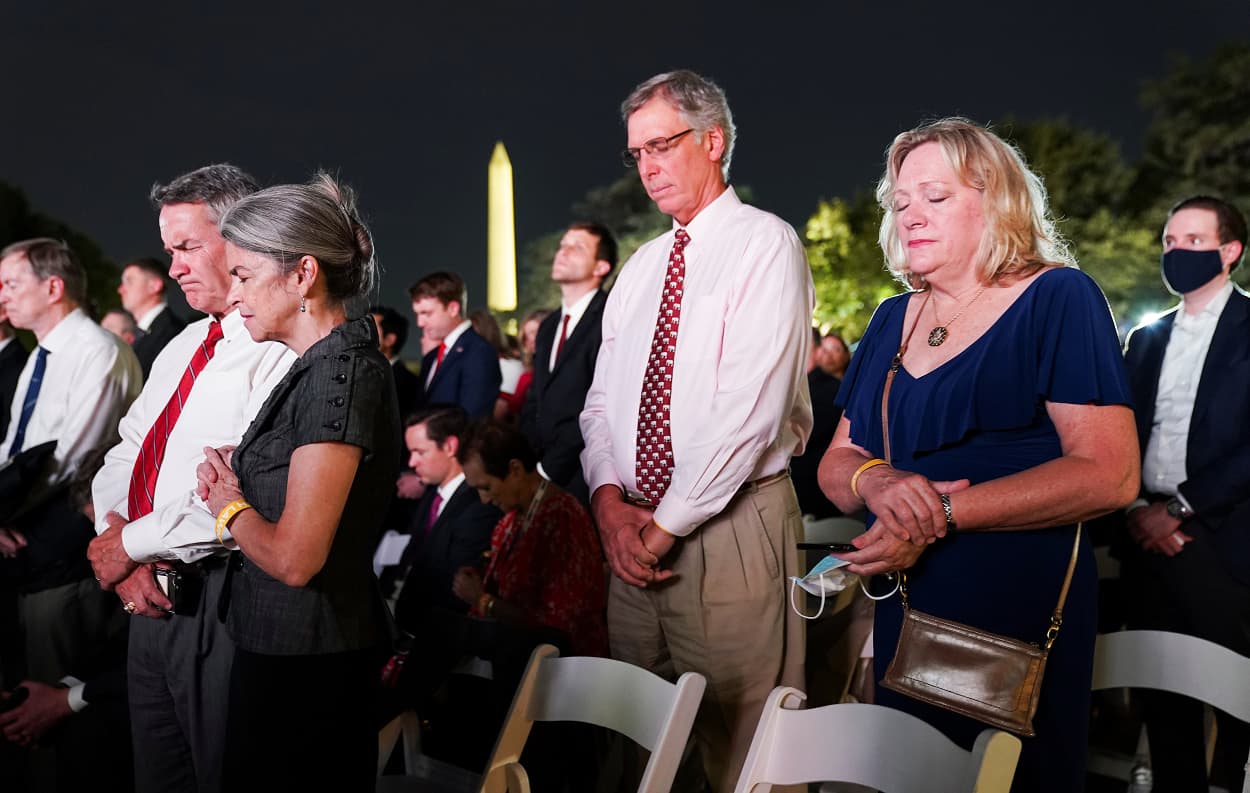 Image: Supporters of U.S. President Donald Trump pack the South Lawn of the White House for his acceptance speech as the 2020 Republican presidential nominee in Washington