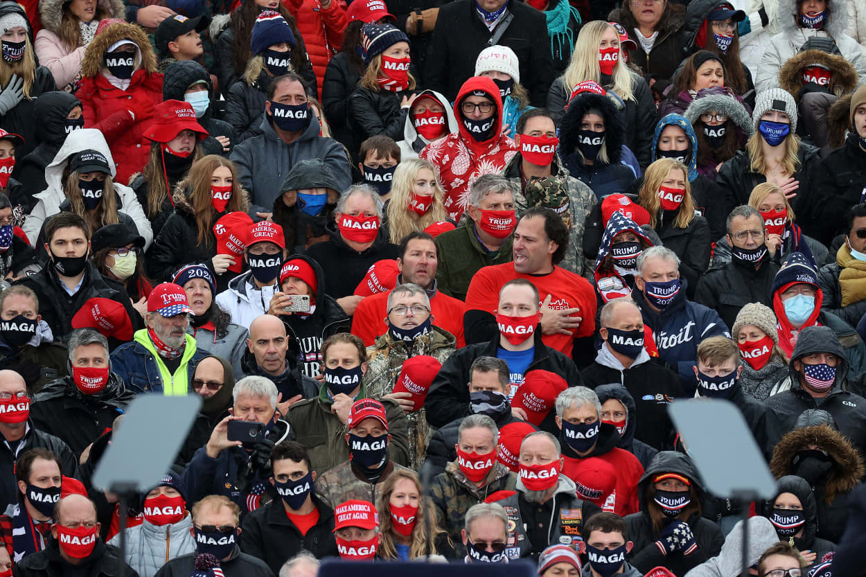 Image: Donald Trump Campaigns For Re-Election In Michigan