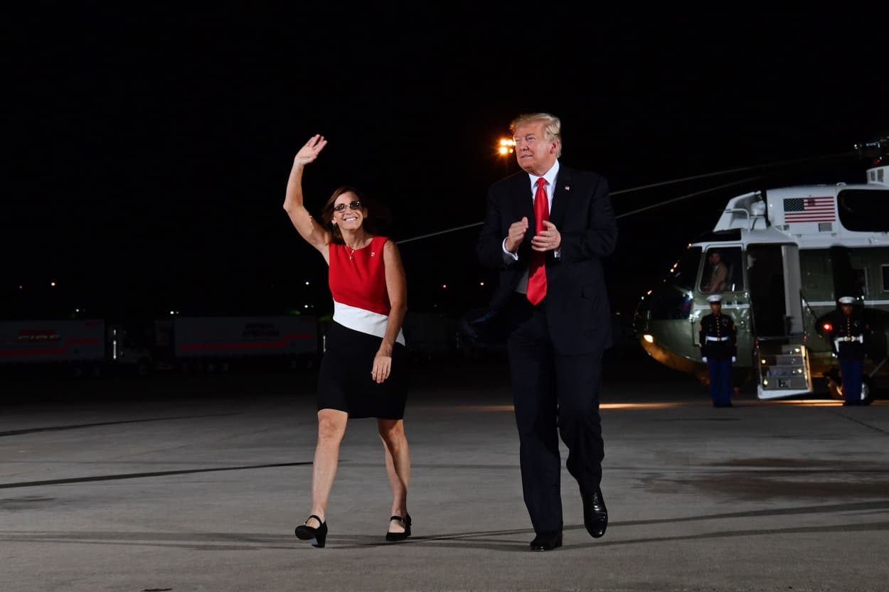 Image: Martha McSally and President Donald Trump