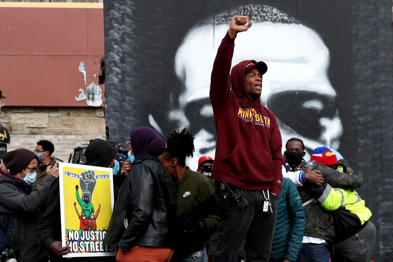 Image: Reaction to the verdict in the trial of former Minneapolis police Officer Derek Chauvin