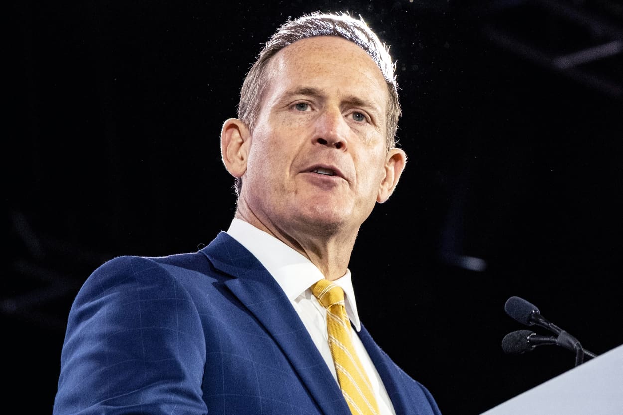Republican Rep. Ted Budd of North Carolina speaks on the last day of the annual "Road To Majority Policy Conference" held by the Faith & Freedom Coalition at the Gaylord Opryland Resort & Convention Center June 18, 2022 in Nashville, Tennessee. Former President Donald Trump's appearance on the first day of the conference came on the heels of the third public hearing by the House committee investigating the attack on our U.S. Capitol.