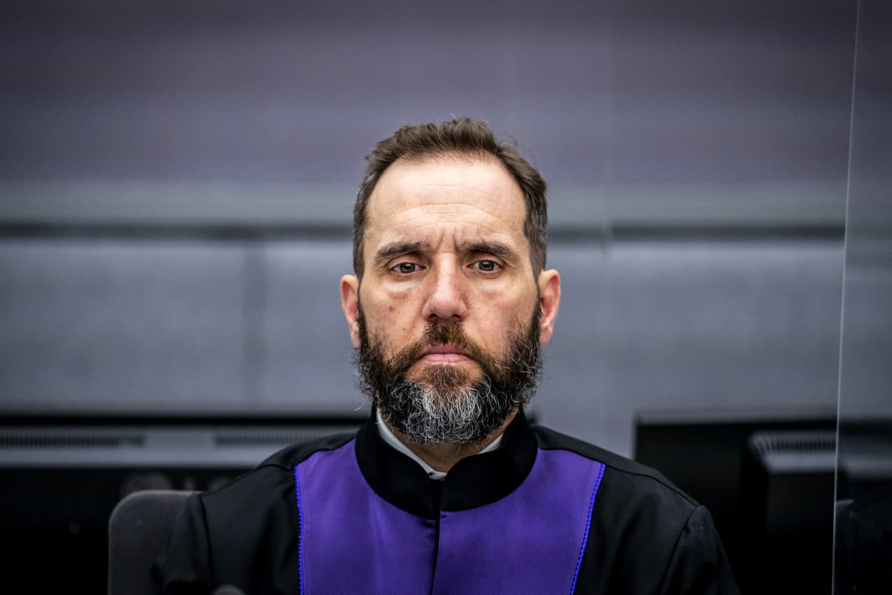 American Prosecutor Jack Smith presides during the presentation of the Kosovar former president Hashim Thaci for the first time before a war crimes court in The Hague on Nov. 9, 2020.