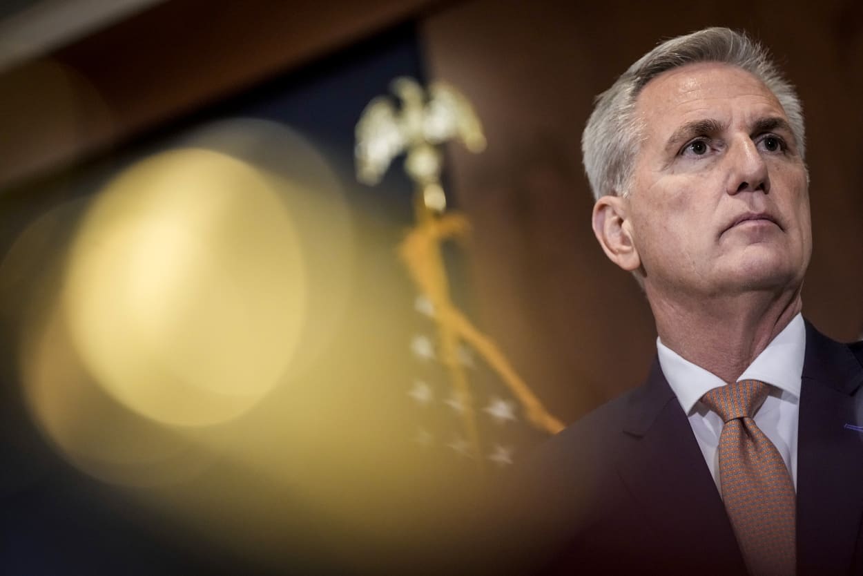 Speaker of the House Kevin McCarthy, R-Calif., at the Capitol on March 8, 2023.