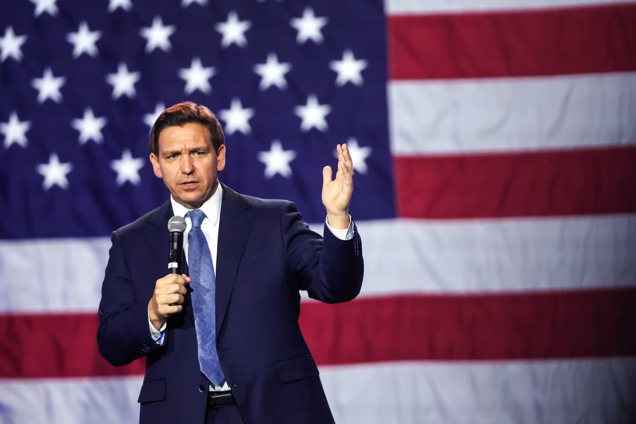 Florida Gov. Ron DeSantis in Des Moines, Iowa, on March 10, 2023.