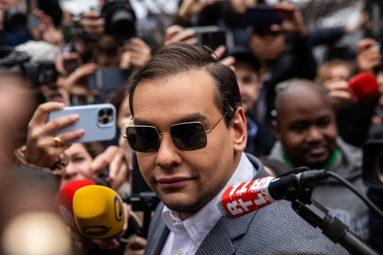 George Santos outside New York Criminal Court