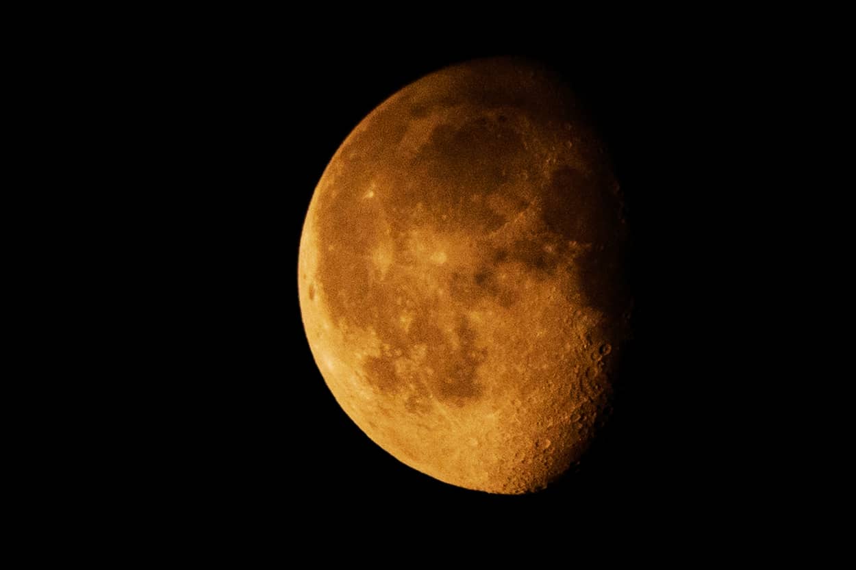 Orange Moon Wildfire Smoke New York City