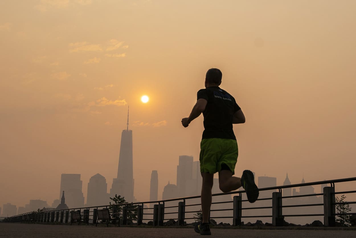Image: Smoke From Canadian Wildfires Blows South Creating Hazy Conditions On Large Swath Of Eastern U.S.