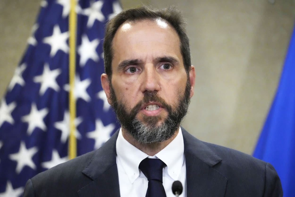 Jack Smith speaks at the Department of Justice in Washington, D.C.