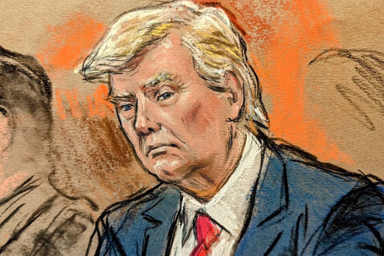 Former President Donald Trump in court at the Wilkie D. Ferguson Jr. United States Federal Courthouse in Miami, on June 13, 2023.