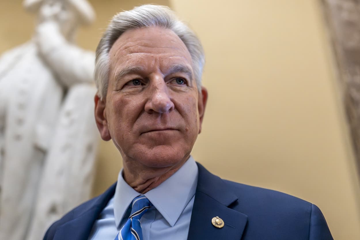 Sen. Tommy Tuberville, R-Ala., at the Capitol on May 16, 2023.