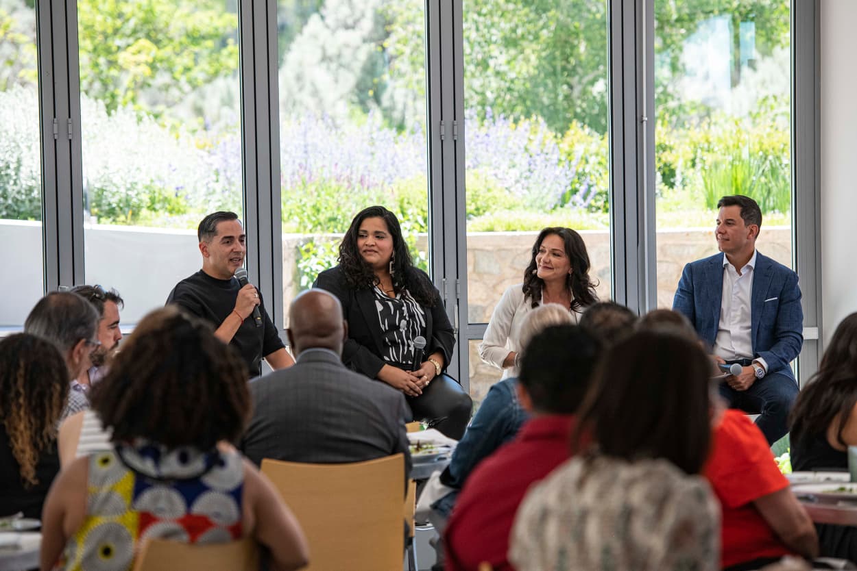 Frankie Miranda, President and CEO of the Hispanic Federation, during a panel discussion on Growing Wealth for Latinos during a luncheon sponsored by Comcast at Aspen Ideas Festival in Aspen, Colo. on June 26, 2023.