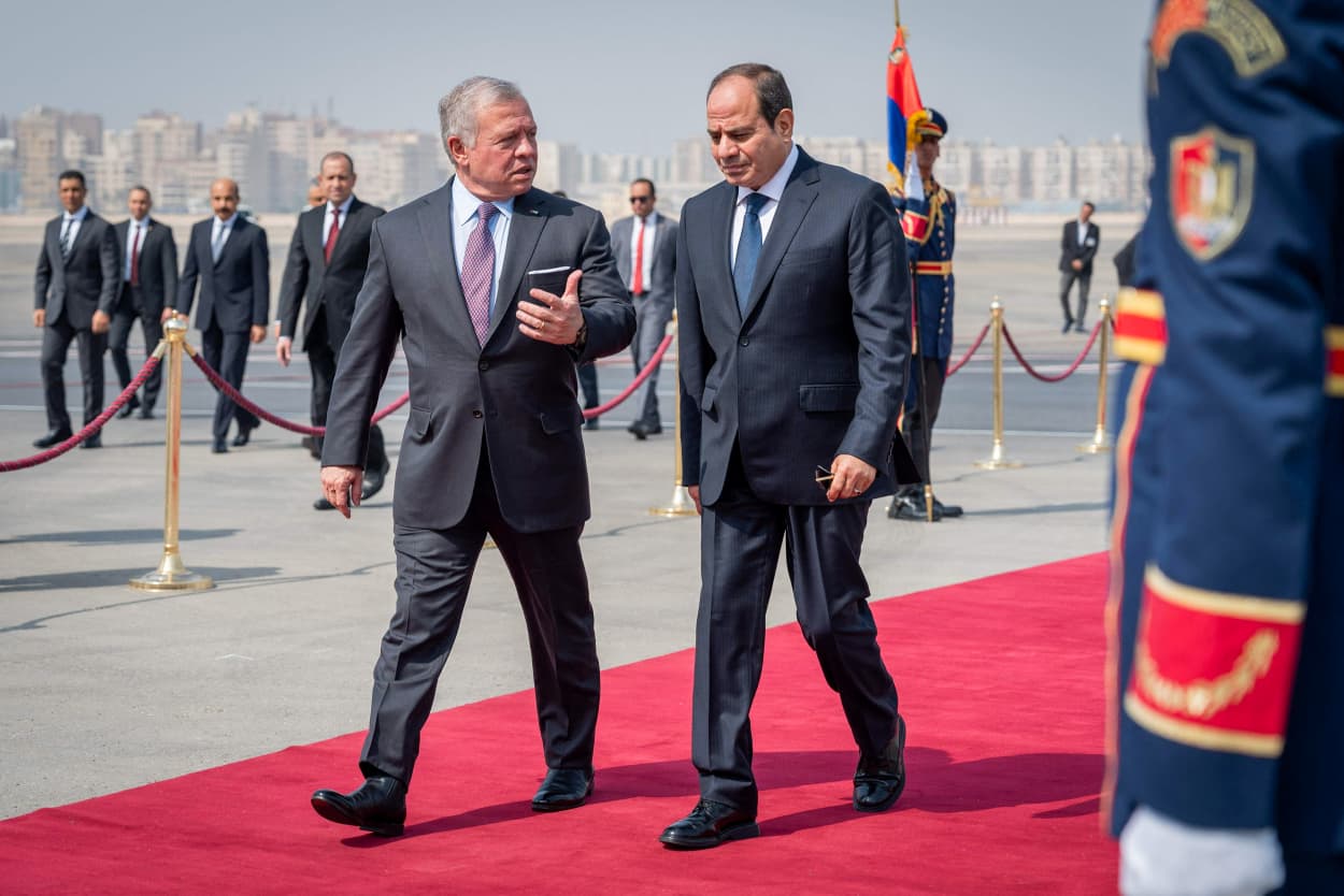 Jordan's King Abdullah II, left, and Egyptian President Abdel Fattah el-Sisi in Cairo.