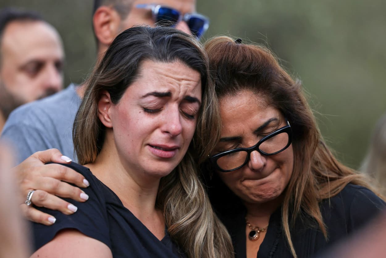 Funeral of Yosef Vahav from Kibbutz Nir Oz, in Beit Guvrin