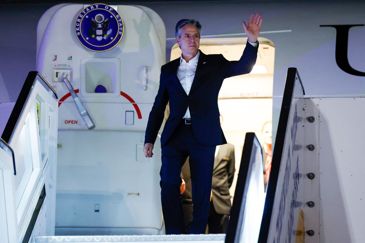 Blinken arrives in Tel Aviv