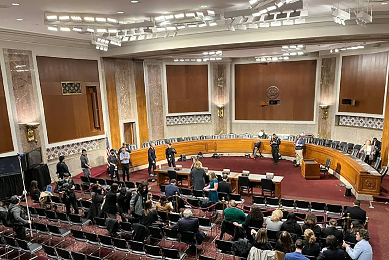 Senate Judiciary Hearing into social media child sexual exploitation in Washington on Jan. 31, 2024.