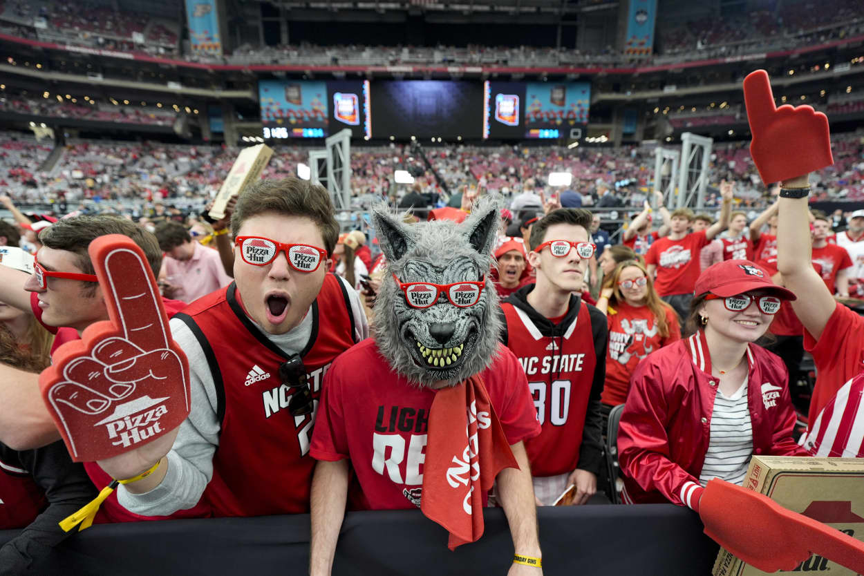 North Carolina State fans cheer 