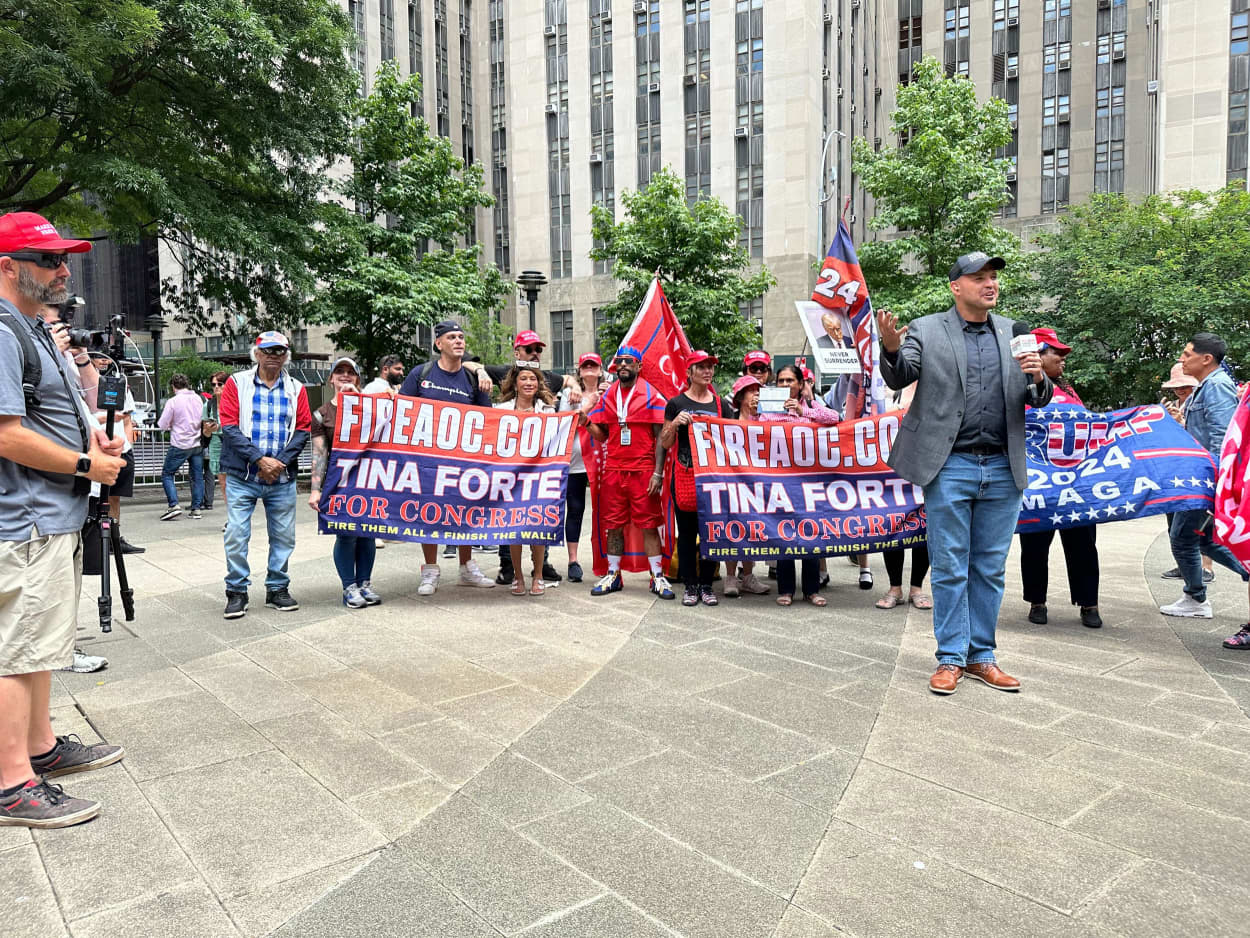 Pro-Trump demonstrators