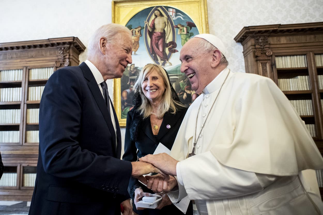 Pope Francis meets with President Joe Biden
