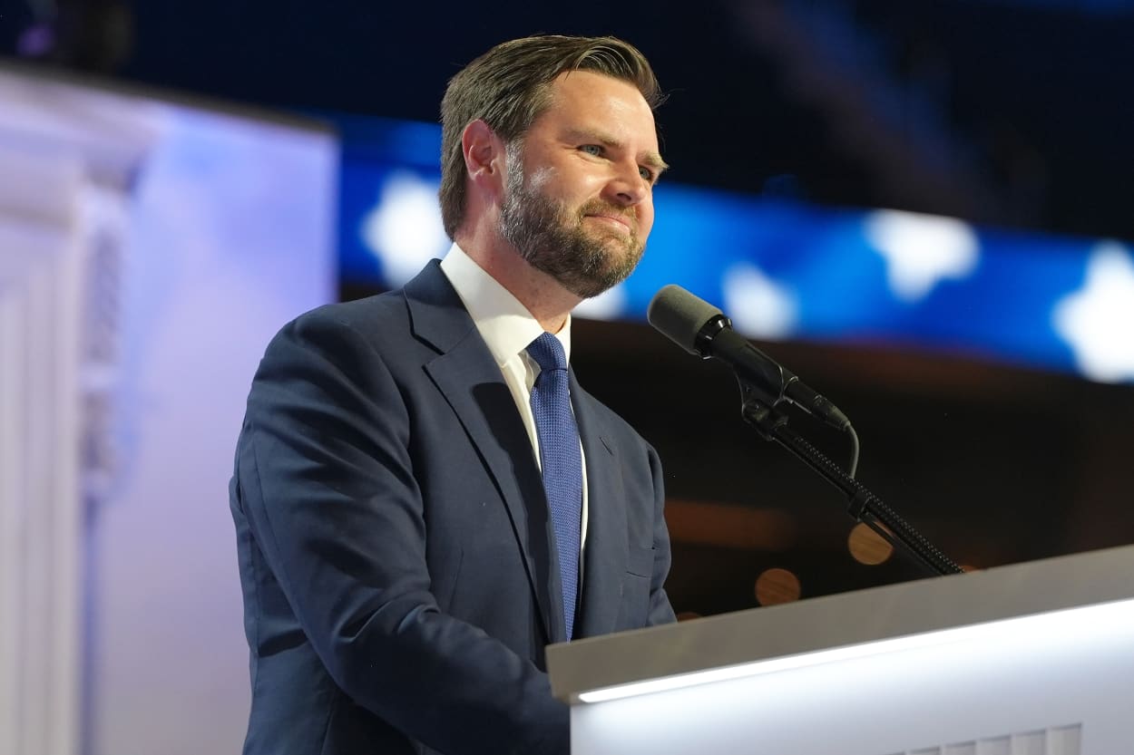 Image: 2024 Republican National Convention: Day 3 JD J.D. Vance politics political politician