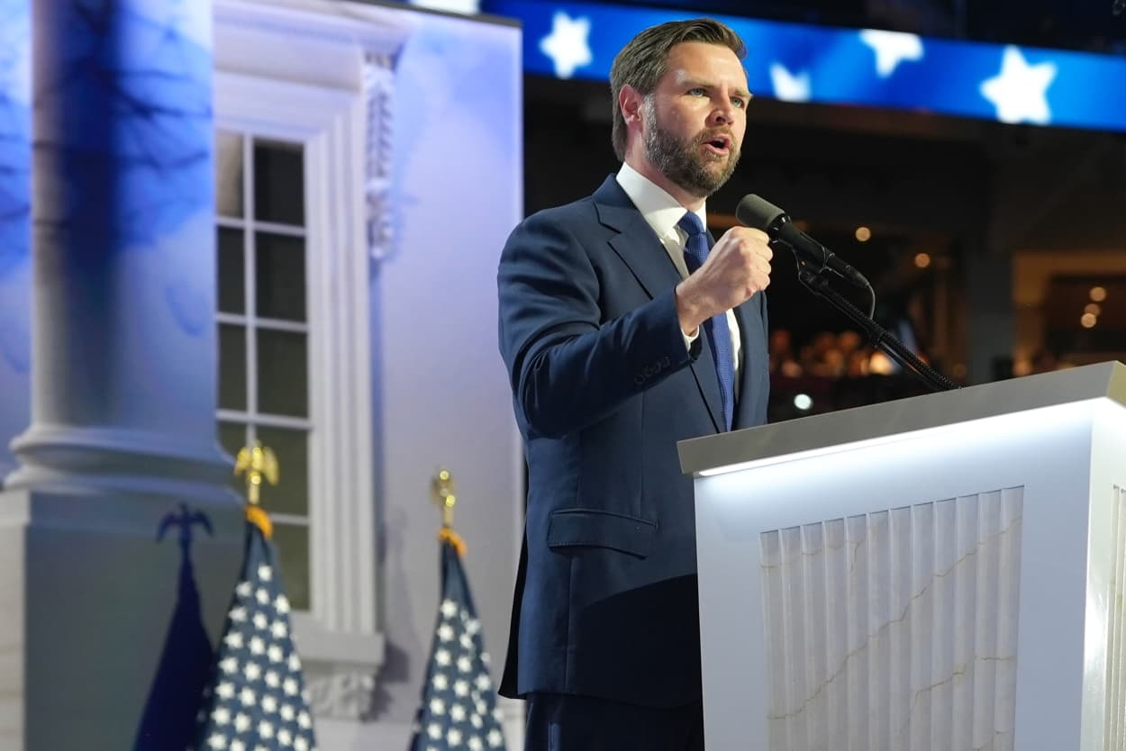 Image: 2024 Republican National Convention: Day 3 JD J.D. Vance politics political politician
