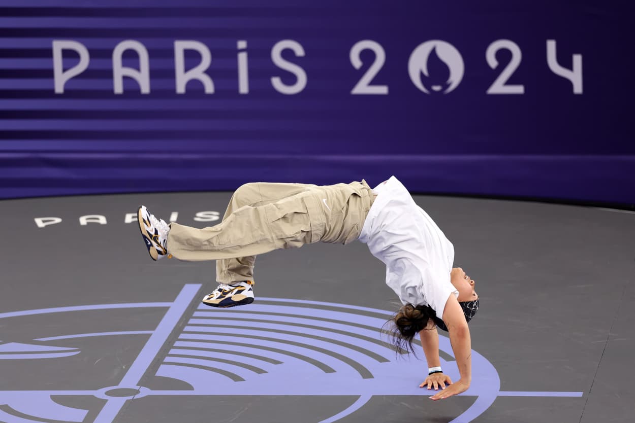 B-Girl Sunny of Team United States competes during the B-Girls Round Robin