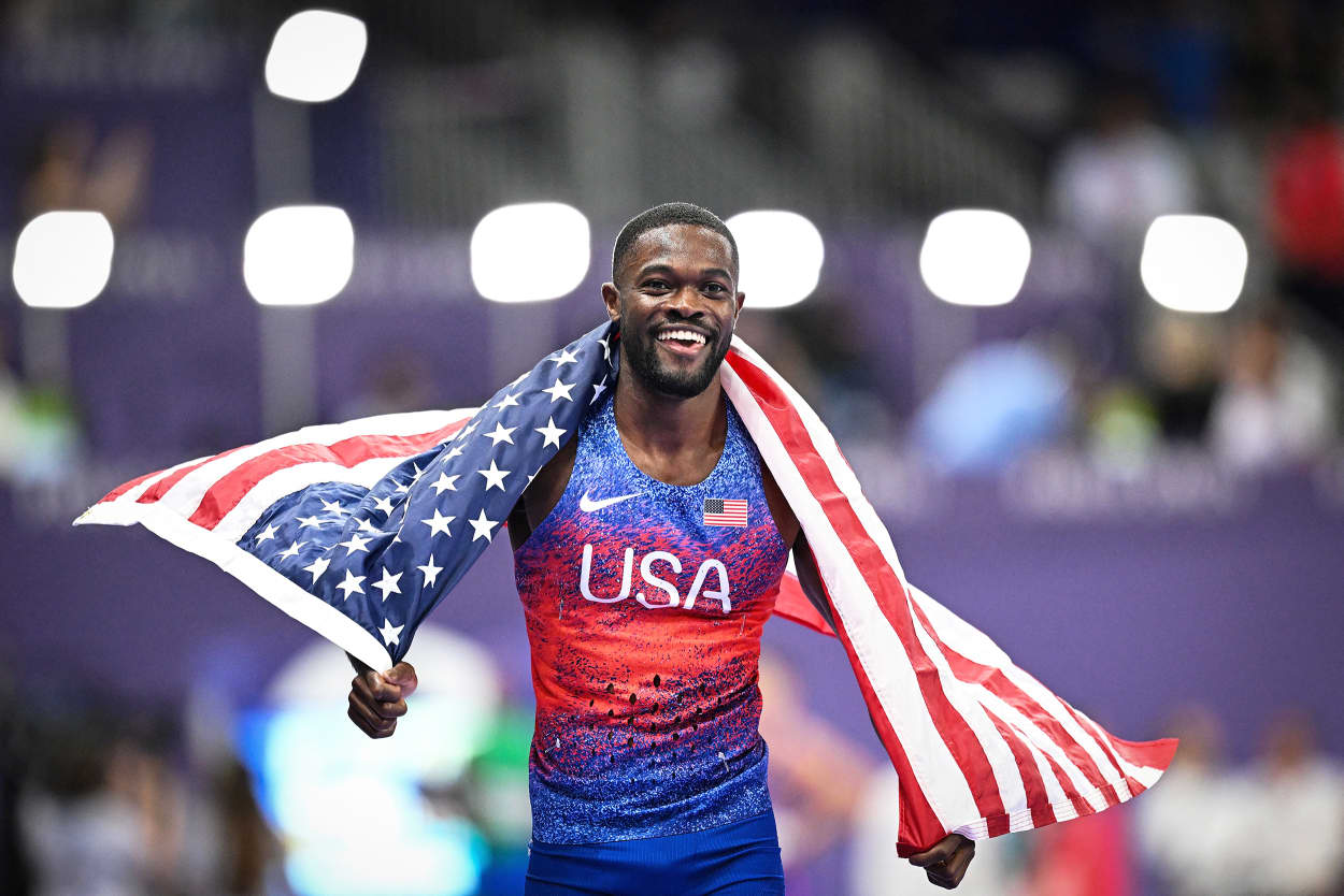 Image: rai benjamin athlete happy smile olympics