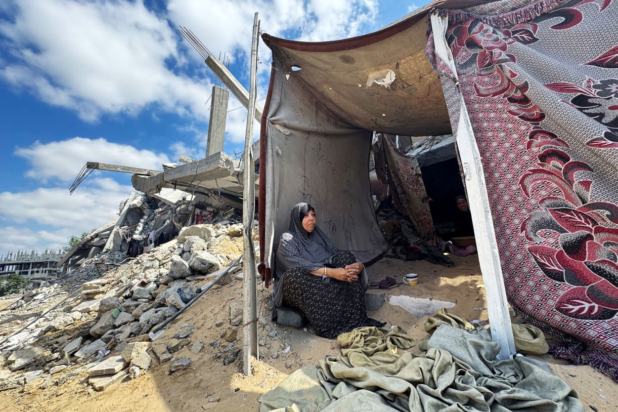 Scenes of destruction in Khan Younis in the southern Gaza Strip