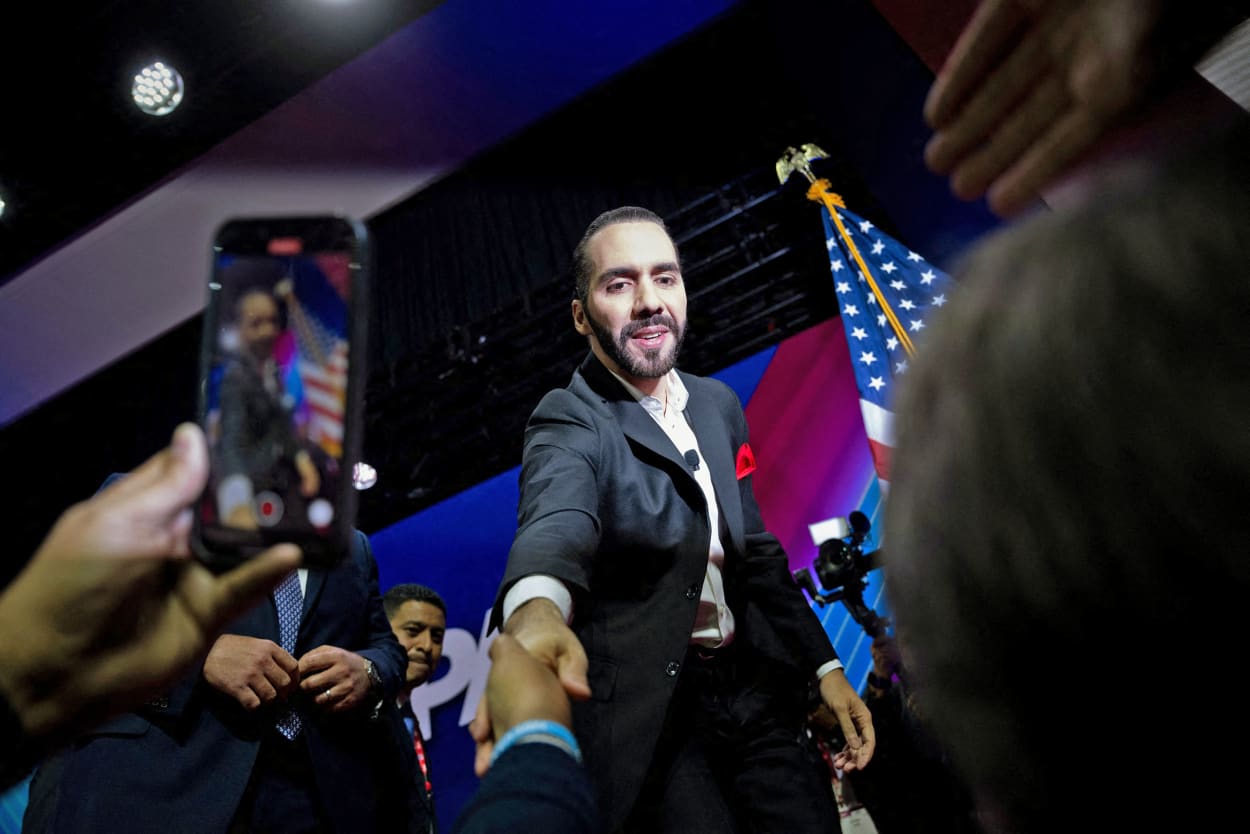 Nayib Bukele, the president of El Salvador, at CPAC