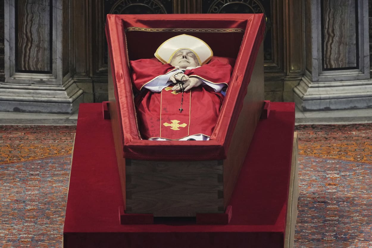 Pope Francis lying in state