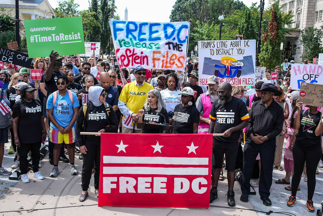 Image: Washington, DC Residents Rally Against Federal Takeover Of City By Trump Administration