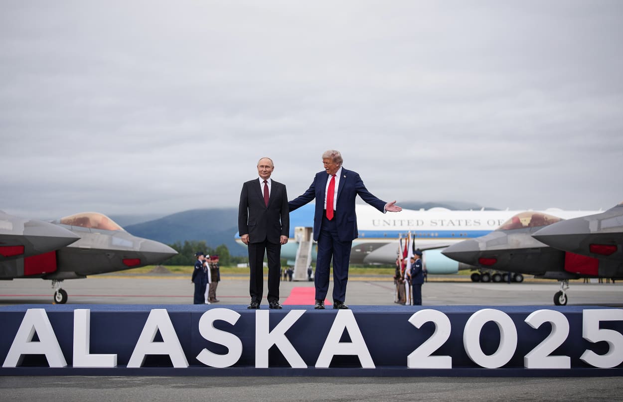 Image: U.S. President Trump And Russian President Putin Meet On War In Ukraine At U.S. Air Base In Alaska