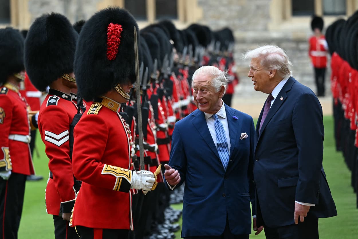US President Donald Trump arrived in Britain for an unprecedented second State Visit, with the UK government rolling out a royal red carpet welcome to win over the mercurial leader.