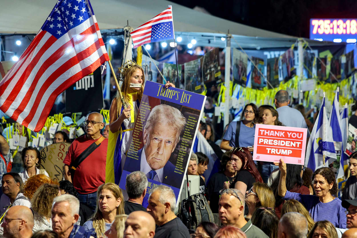 People celebrate Donald Trump.