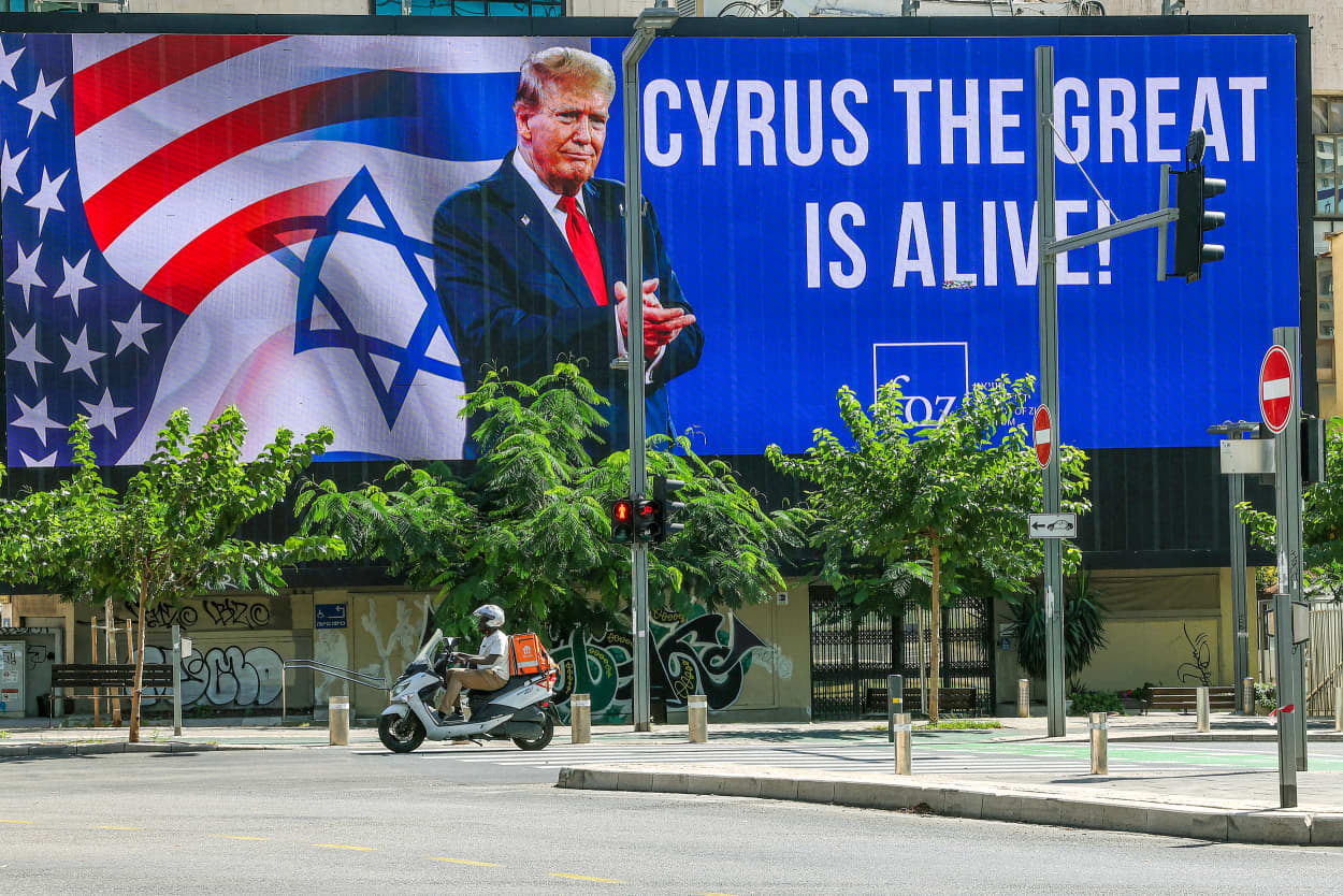 People celebrate Donald Trump.