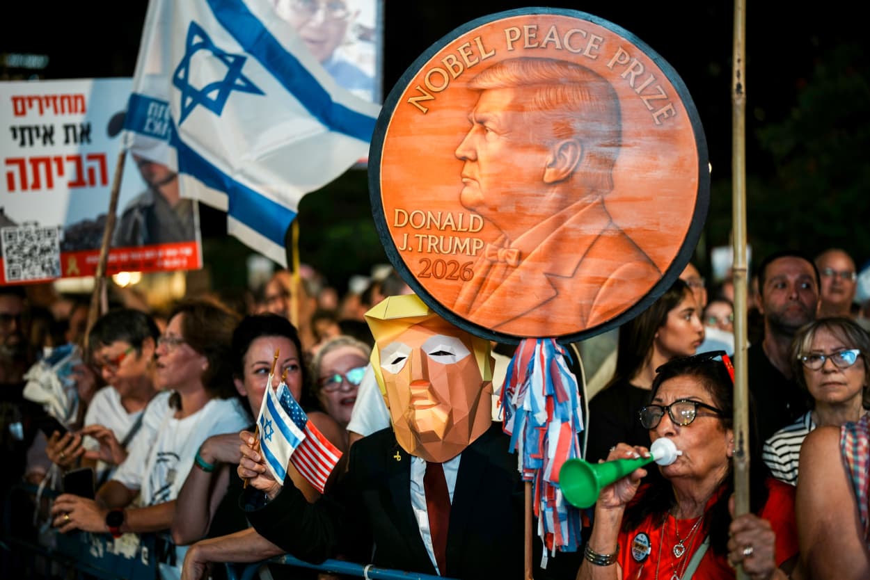 People celebrate Donald Trump.