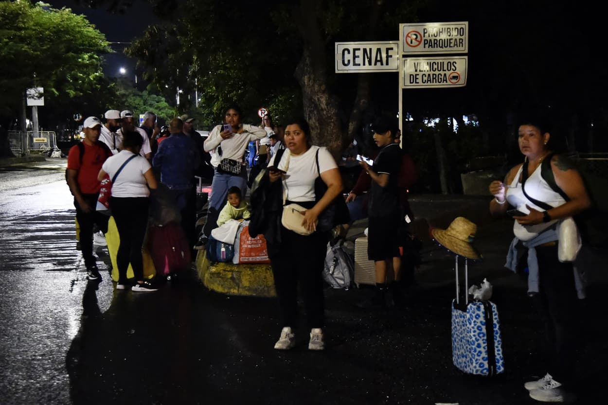 Venezuelans arrive at the border crossing with Colombia in the town of Cucuta this morning, following major U.S. military activity in the country.