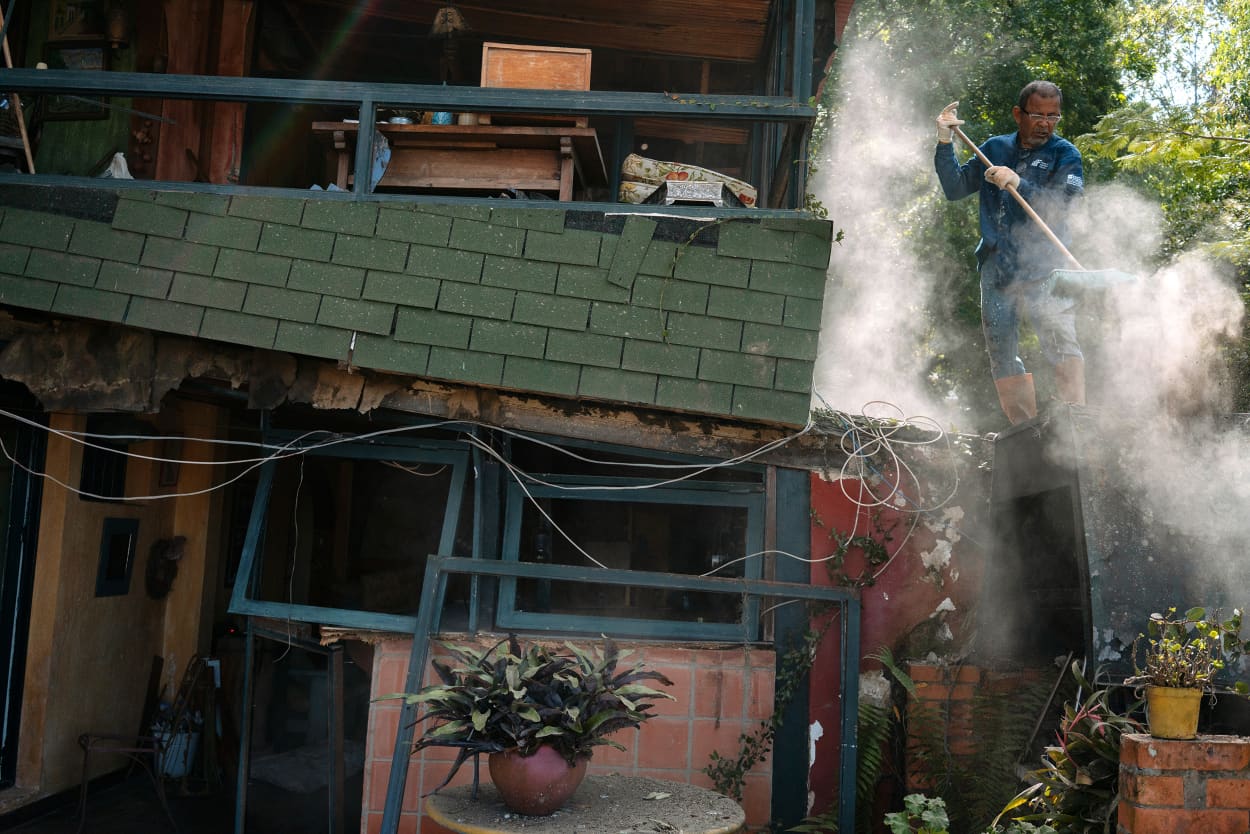 Destruction in Caracas Home After US Strikes