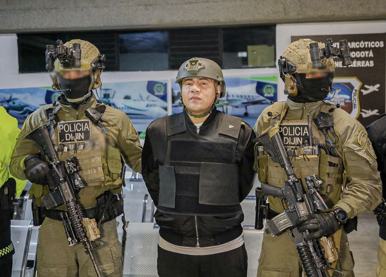 Andres Felipe Marin Silva, aka "Pipe Tulua," is escorted before being extradited to the U.S. 
