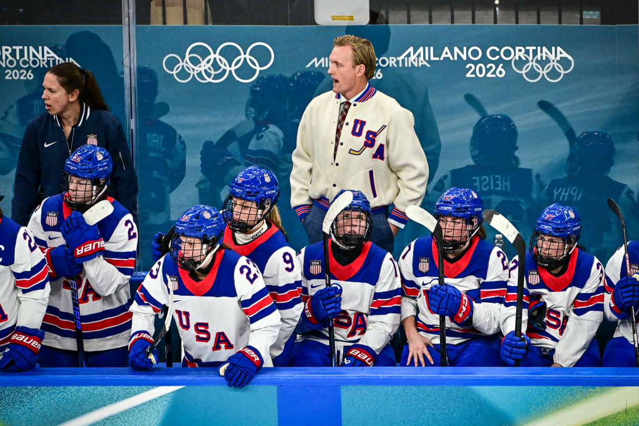 Olympics: Ice Hockey-Women Group A - SUI-USA