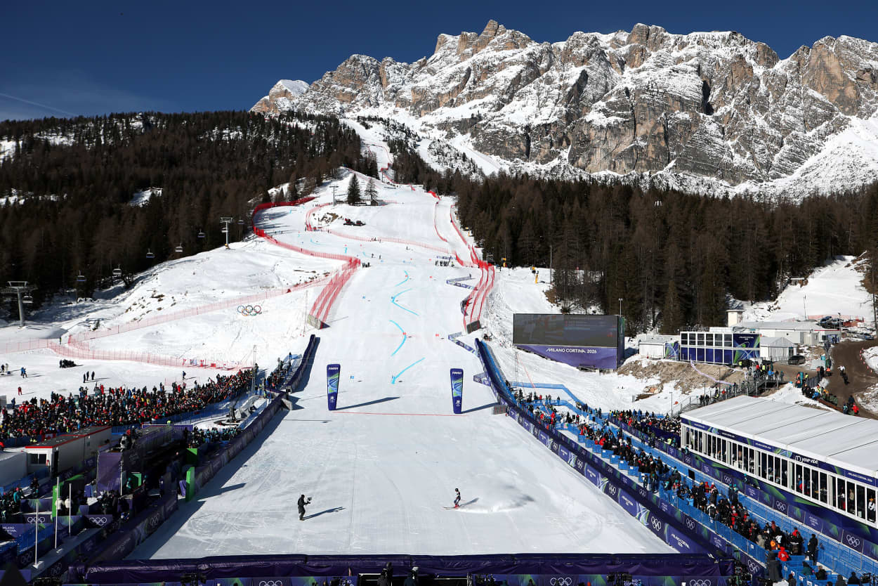 Image: Alpine Skiing - Milano Cortina 2026 Winter Olympics: Day 9