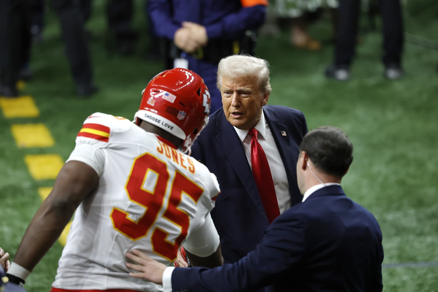 Donald Trump on field