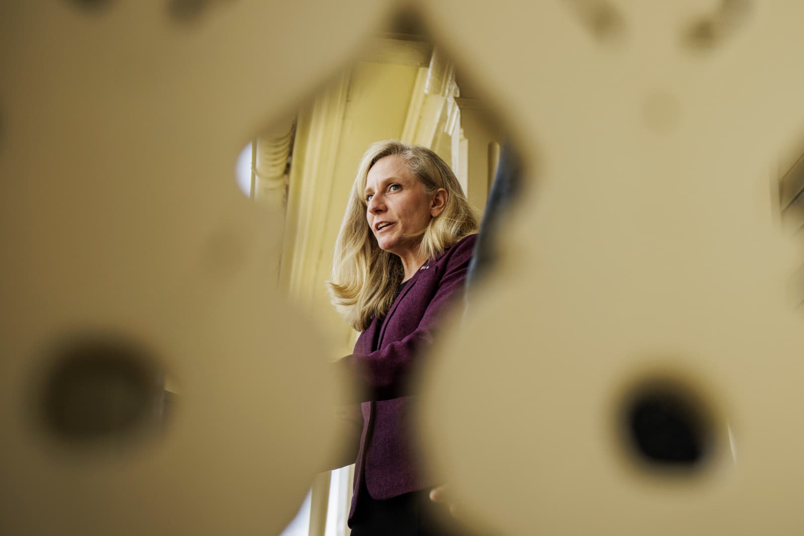 Image: Rep. Abigail Spanberger Holds Press Conference With The Chamber Of Commerce As She Campaigns For Re-Election