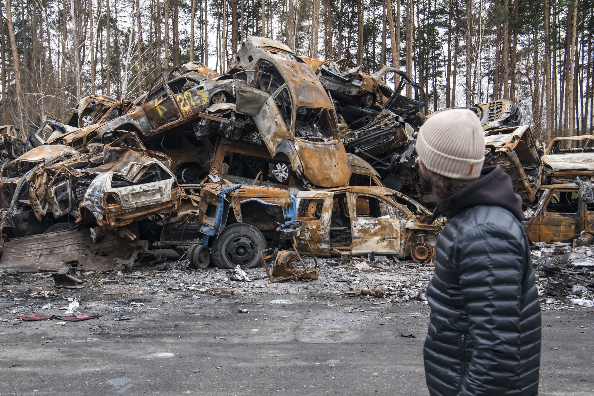 Civil Vehicles Destroyed In Combat During The Russian Invasion Of Ukraine